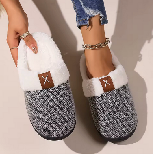 Fuzzy Slip On Slippers