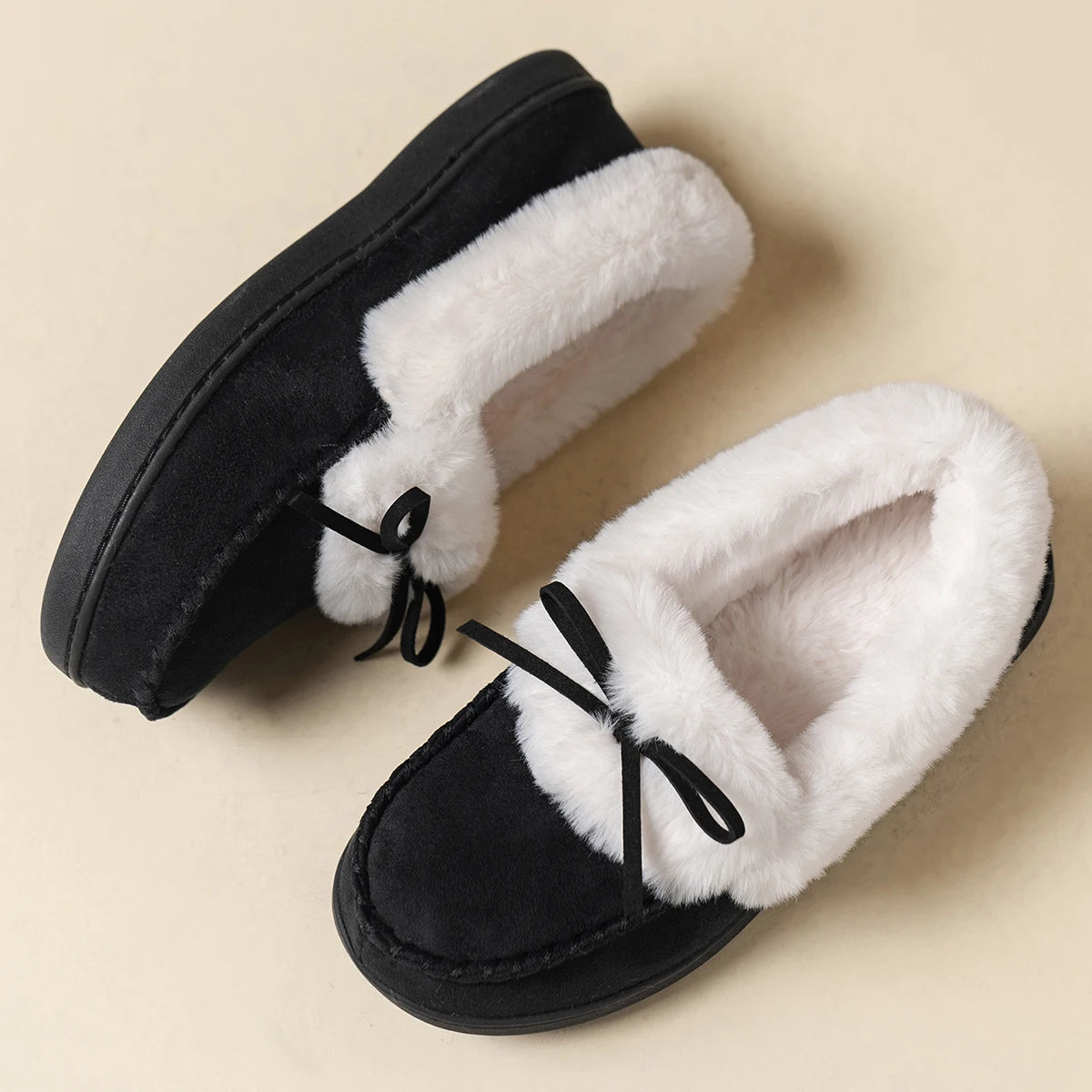 Cozy-Lined Moccasin Slippers for Women