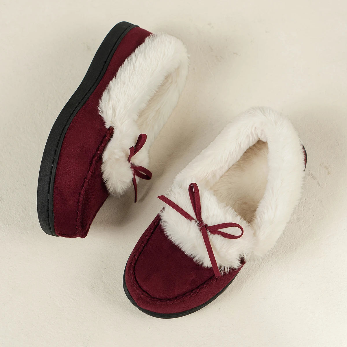 Cozy-Lined Moccasin Slippers for Women