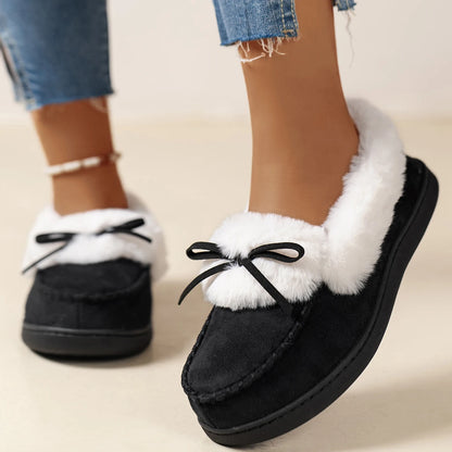 Cozy-Lined Moccasin Slippers for Women