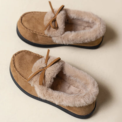 Cozy-Lined Moccasin Slippers for Women