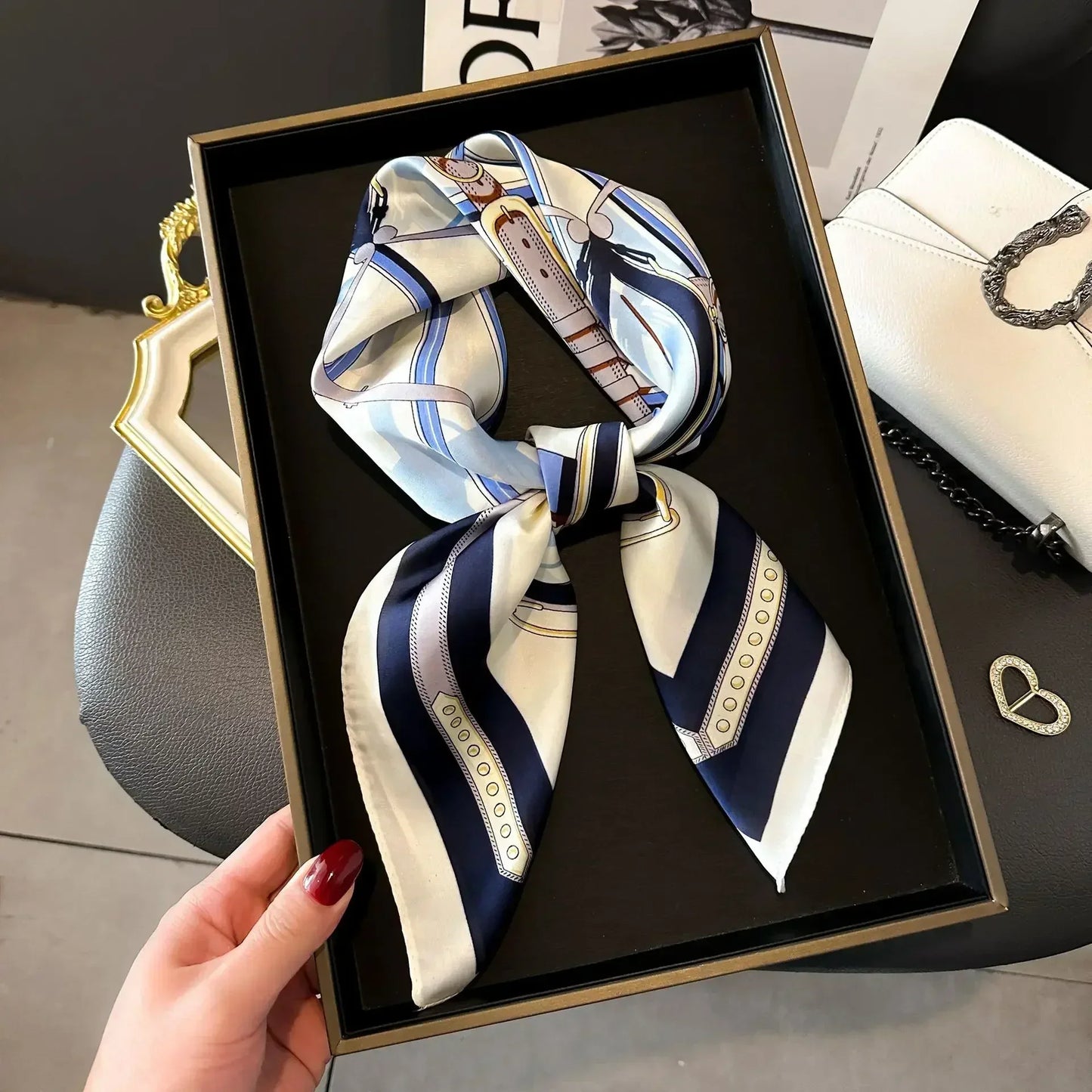 “Women’s satin scarf”