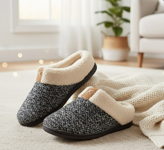 Fuzzy Slip On Slippers