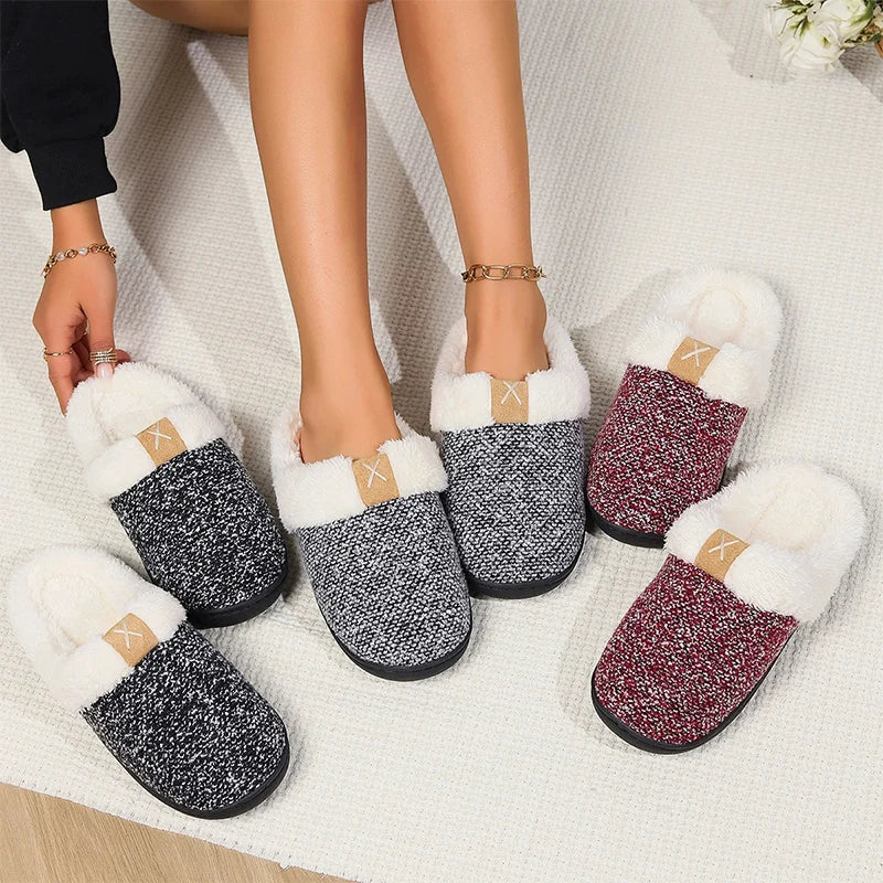 Fuzzy Slip On Slippers